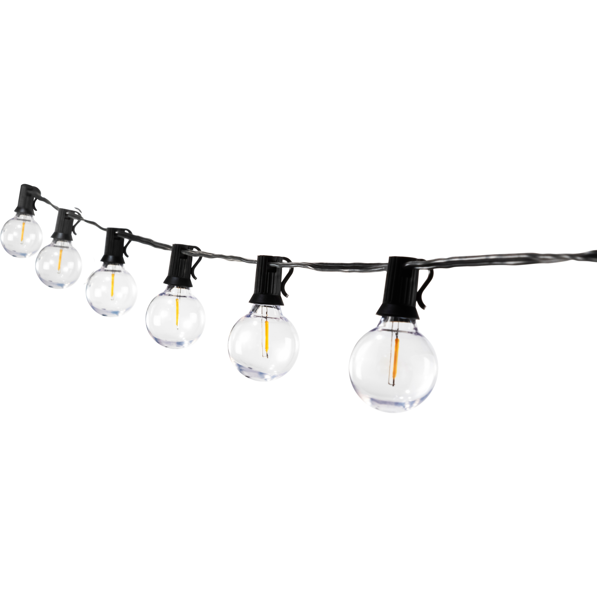 IYN, 25ft. Bistro Outdoor/Indoor G40 LED String Lights, Color Black, Included (qty.) 25 Model# 32432